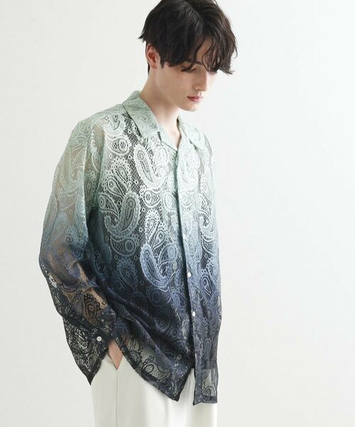 tk.TAKEO KIKUCHI / ティーケー タケオキクチ シャツ・ブラウス | グラデペイズリーレースシャツ | 詳細17