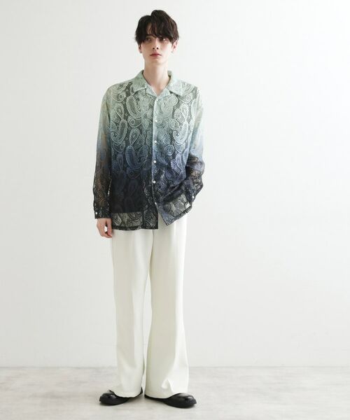 tk.TAKEO KIKUCHI / ティーケー タケオキクチ シャツ・ブラウス | グラデペイズリーレースシャツ | 詳細19