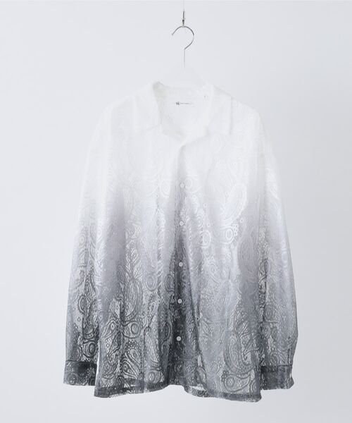 tk.TAKEO KIKUCHI / ティーケー タケオキクチ シャツ・ブラウス | グラデペイズリーレースシャツ | 詳細2