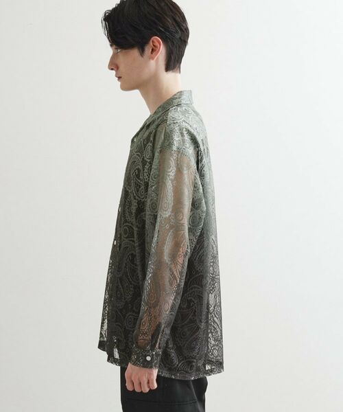 tk.TAKEO KIKUCHI / ティーケー タケオキクチ シャツ・ブラウス | グラデペイズリーレースシャツ | 詳細22