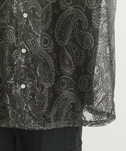 tk.TAKEO KIKUCHI / ティーケー タケオキクチ シャツ・ブラウス | グラデペイズリーレースシャツ | 詳細26