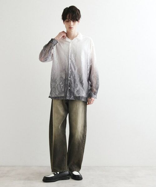 tk.TAKEO KIKUCHI / ティーケー タケオキクチ シャツ・ブラウス | グラデペイズリーレースシャツ | 詳細6