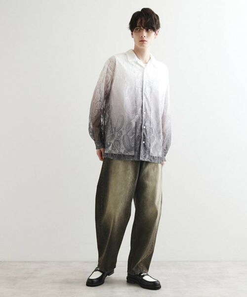 tk.TAKEO KIKUCHI / ティーケー タケオキクチ シャツ・ブラウス | グラデペイズリーレースシャツ | 詳細7