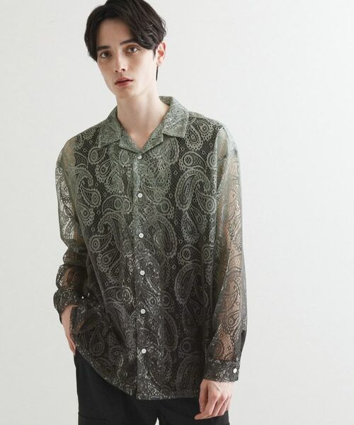 tk.TAKEO KIKUCHI / ティーケー タケオキクチ シャツ・ブラウス | グラデペイズリーレースシャツ | 詳細9