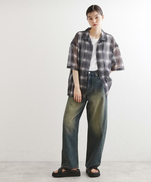 tk.TAKEO KIKUCHI / ティーケー タケオキクチ シャツ・ブラウス | メッシュオンブレーチェックシャツ | 詳細13