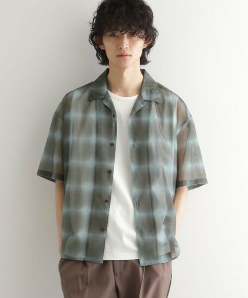 tk.TAKEO KIKUCHI / ティーケー タケオキクチ シャツ・ブラウス | メッシュオンブレーチェックシャツ | 詳細14