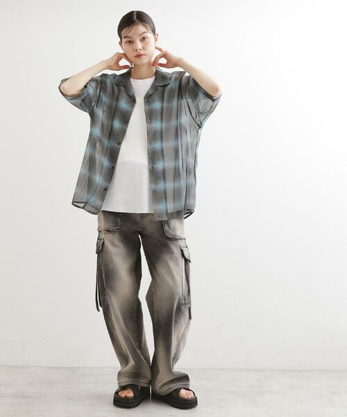 tk.TAKEO KIKUCHI / ティーケー タケオキクチ シャツ・ブラウス | メッシュオンブレーチェックシャツ | 詳細19
