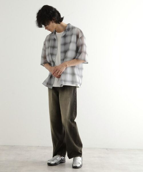 tk.TAKEO KIKUCHI / ティーケー タケオキクチ シャツ・ブラウス | メッシュオンブレーチェックシャツ | 詳細3