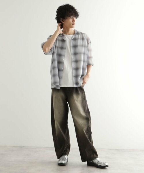 tk.TAKEO KIKUCHI / ティーケー タケオキクチ シャツ・ブラウス | メッシュオンブレーチェックシャツ | 詳細4