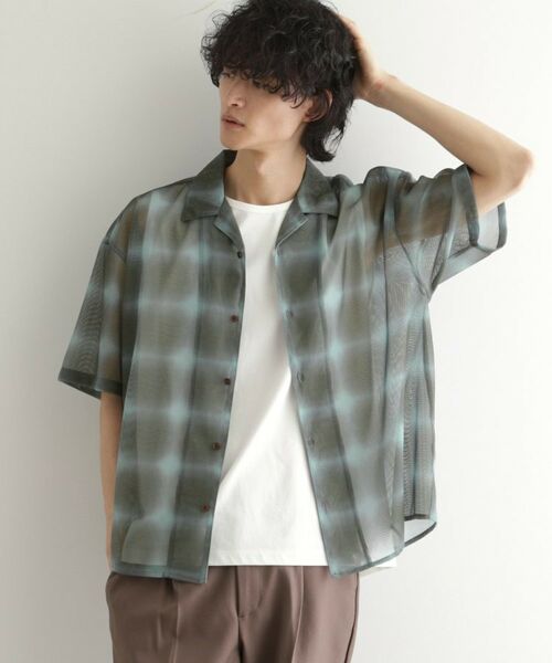 tk. TAKEO KIKUCHI/ティーケー タケオキクチ メッシュオンブレーチェックシャツ オリーブグリーン(226) 02(M) tk. TAKEO KIKUCHI/ティーケー タケオキクチ メッシュオンブレーチェックシャツ オリーブグリーン(226) 02(M)