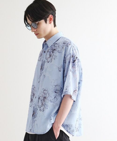 tk.TAKEO KIKUCHI / ティーケー タケオキクチ シャツ・ブラウス | シアージャカードフラワーシャツ | 詳細10