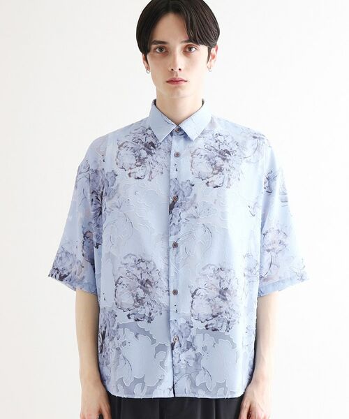 tk.TAKEO KIKUCHI / ティーケー タケオキクチ シャツ・ブラウス | シアージャカードフラワーシャツ | 詳細14