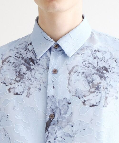 tk.TAKEO KIKUCHI / ティーケー タケオキクチ シャツ・ブラウス | シアージャカードフラワーシャツ | 詳細17