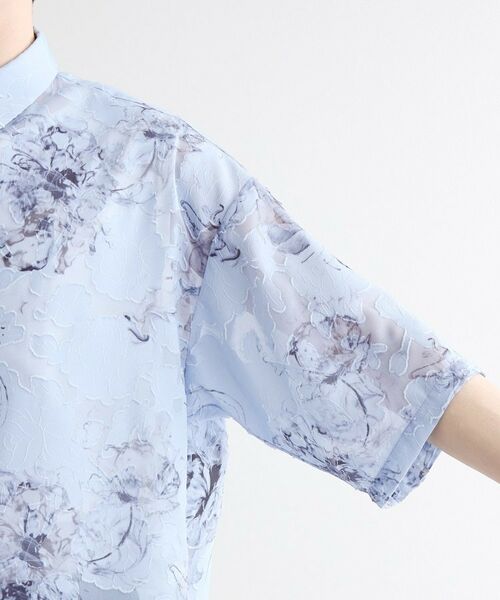 tk.TAKEO KIKUCHI / ティーケー タケオキクチ シャツ・ブラウス | シアージャカードフラワーシャツ | 詳細18