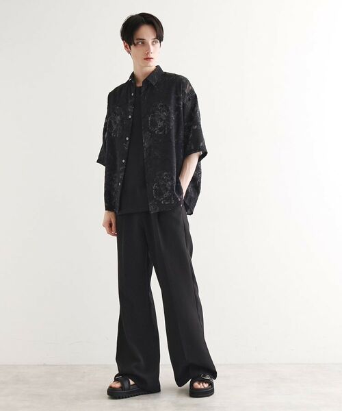 tk.TAKEO KIKUCHI / ティーケー タケオキクチ シャツ・ブラウス | シアージャカードフラワーシャツ | 詳細7