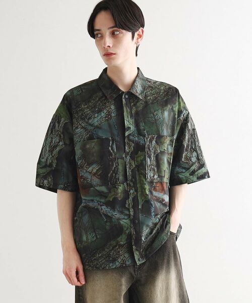 tk. TAKEO KIKUCHI/ティーケー タケオキクチ リアルツリーカモフラシャツ オリーブグリーン(526) 02(M) tk. TAKEO KIKUCHI/ティーケー タケオキクチ リアルツリーカモフラシャツ オリーブグリーン(526) 02(M)