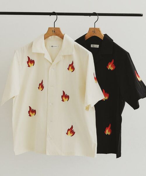 tk.TAKEO KIKUCHI / ティーケー タケオキクチ シャツ・ブラウス | K’PJT by AYUTA 『炎刺繍シャツ』 | 詳細1