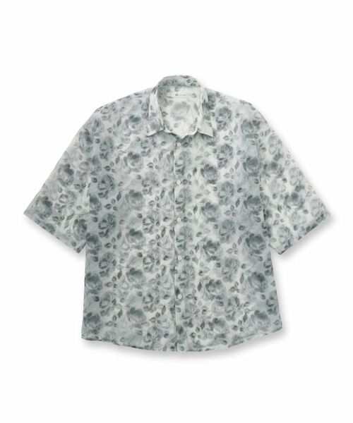 tk.TAKEO KIKUCHI / ティーケー タケオキクチ シャツ・ブラウス | シアーフラワーシャツ | 詳細1