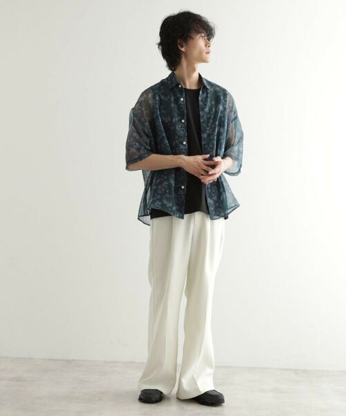 tk.TAKEO KIKUCHI / ティーケー タケオキクチ シャツ・ブラウス | シアーフラワーシャツ | 詳細11