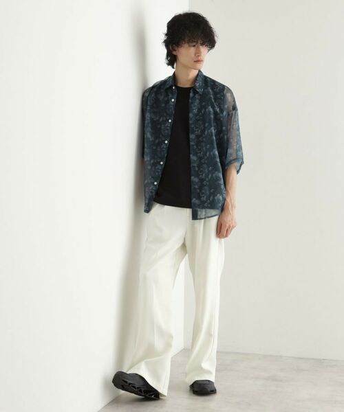 tk.TAKEO KIKUCHI / ティーケー タケオキクチ シャツ・ブラウス | シアーフラワーシャツ | 詳細12