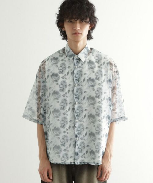 tk.TAKEO KIKUCHI / ティーケー タケオキクチ シャツ・ブラウス | シアーフラワーシャツ | 詳細14