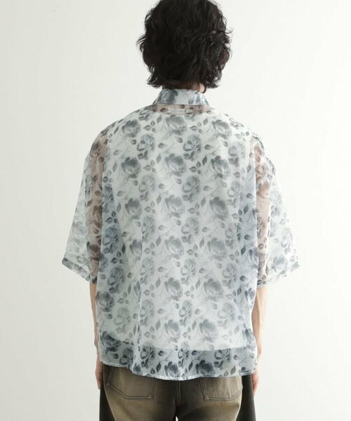tk.TAKEO KIKUCHI / ティーケー タケオキクチ シャツ・ブラウス | シアーフラワーシャツ | 詳細16