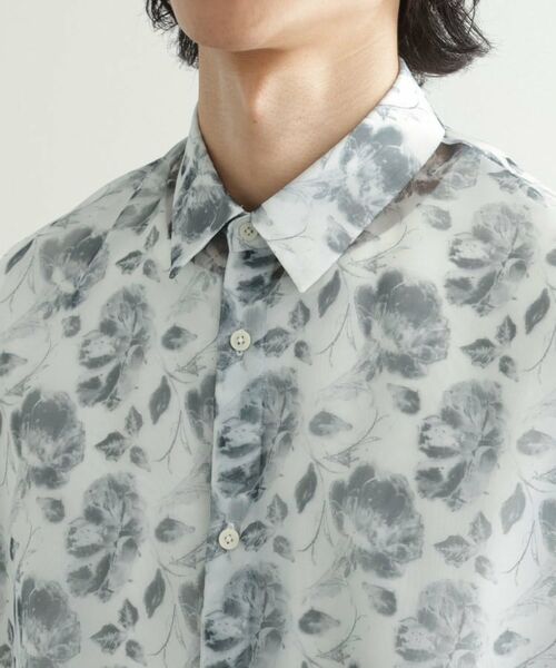 tk.TAKEO KIKUCHI / ティーケー タケオキクチ シャツ・ブラウス | シアーフラワーシャツ | 詳細17