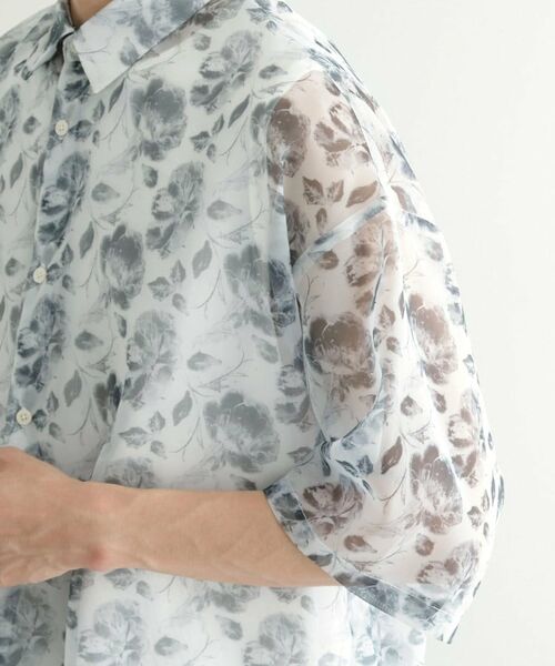 tk.TAKEO KIKUCHI / ティーケー タケオキクチ シャツ・ブラウス | シアーフラワーシャツ | 詳細18