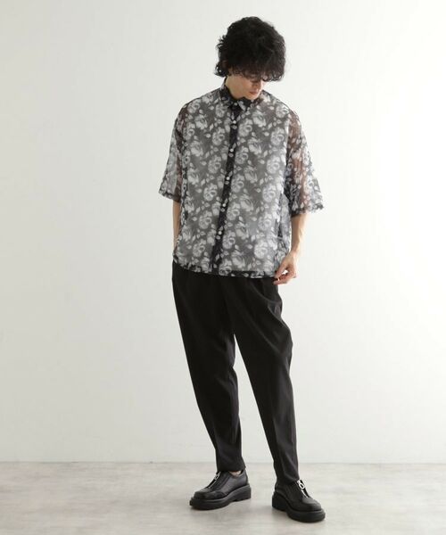 tk.TAKEO KIKUCHI / ティーケー タケオキクチ シャツ・ブラウス | シアーフラワーシャツ | 詳細8