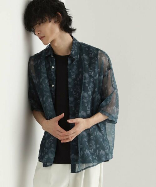 tk. TAKEO KIKUCHI/ティーケー タケオキクチ シアーフラワーシャツ ネイビー(094) 03(L) tk. TAKEO KIKUCHI/ティーケー タケオキクチ シアーフラワーシャツ ネイビー(094) 03(L)