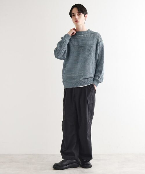 tk.TAKEO KIKUCHI / ティーケー タケオキクチ ニット・セーター | 透かしクルーニット | 詳細11