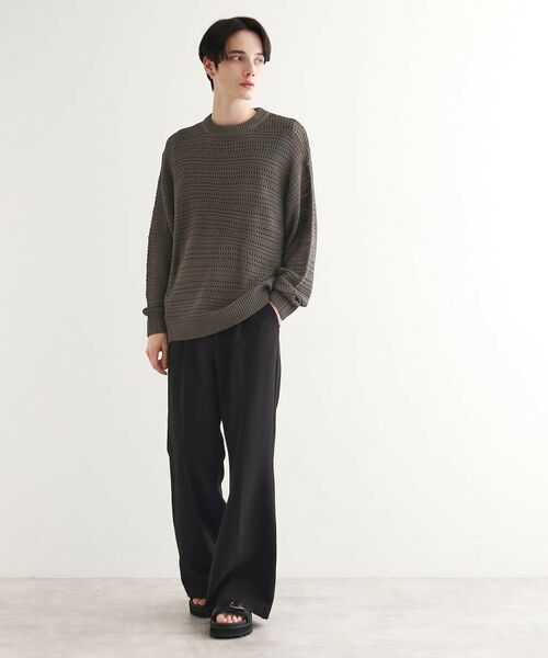 tk.TAKEO KIKUCHI / ティーケー タケオキクチ ニット・セーター | 透かしクルーニット | 詳細2