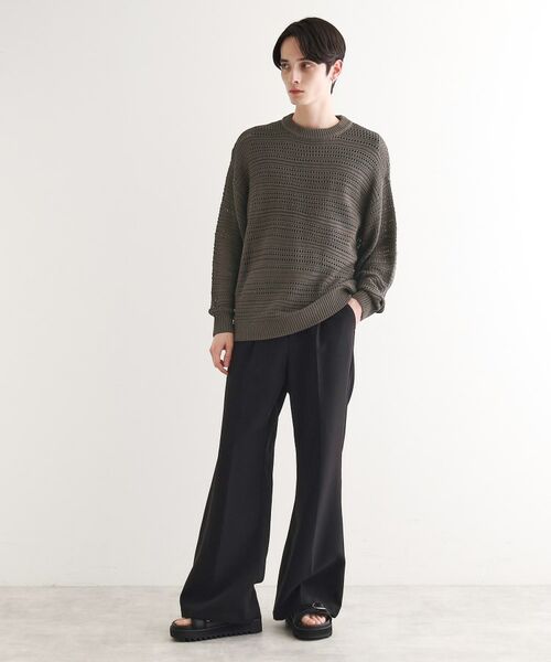 tk.TAKEO KIKUCHI / ティーケー タケオキクチ ニット・セーター | 透かしクルーニット | 詳細3