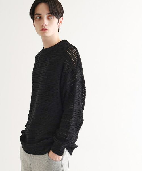 tk.TAKEO KIKUCHI / ティーケー タケオキクチ ニット・セーター | 透かしクルーニット | 詳細5