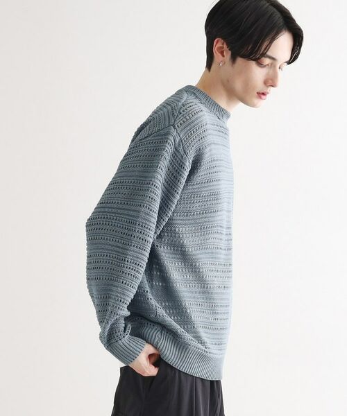 tk.TAKEO KIKUCHI / ティーケー タケオキクチ ニット・セーター | 透かしクルーニット | 詳細9