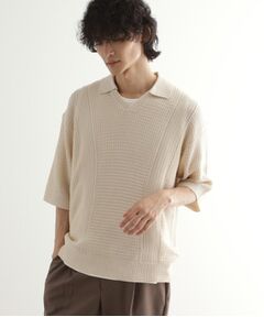 tk.TAKEO KIKUCHI / ティーケー タケオキクチ ニット・セーター | リネンライクニットポロシャツ