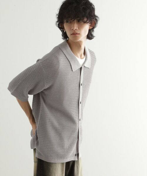 tk.TAKEO KIKUCHI / ティーケー タケオキクチ ニット・セーター | リネンライクニットポロシャツ | 詳細1