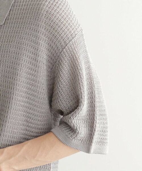 tk.TAKEO KIKUCHI / ティーケー タケオキクチ ニット・セーター | リネンライクニットポロシャツ | 詳細17