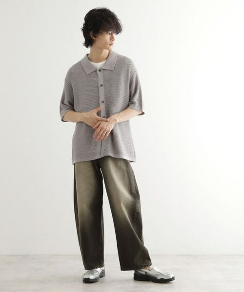tk.TAKEO KIKUCHI / ティーケー タケオキクチ ニット・セーター | リネンライクニットポロシャツ | 詳細3