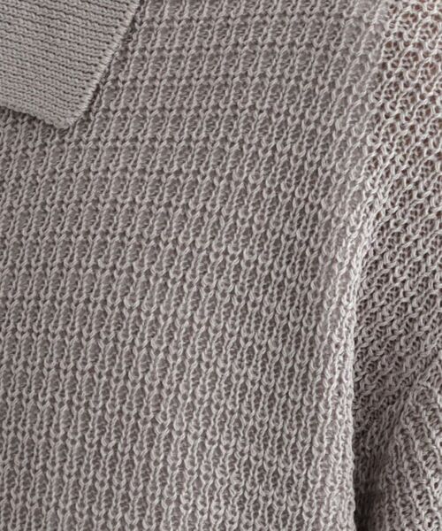 tk.TAKEO KIKUCHI / ティーケー タケオキクチ ニット・セーター | リネンライクニットポロシャツ | 詳細4