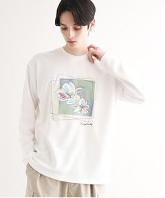 tk.TAKEO KIKUCHI / ティーケー タケオキクチ カットソー | フロントフラワーカットソー