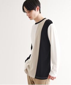 tk.TAKEO KIKUCHI / ティーケー タケオキクチ Tシャツ | 【UV／接触冷感】ナナメ切替アソートロンT