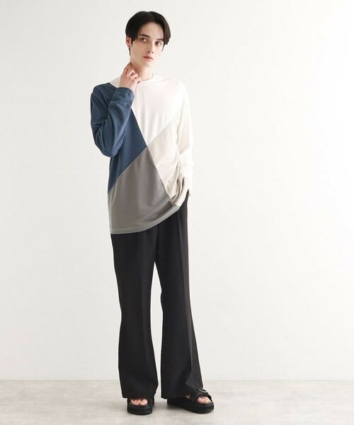 tk.TAKEO KIKUCHI / ティーケー タケオキクチ Tシャツ | 【UV／接触冷感】ナナメ切替アソートロンT | 詳細10