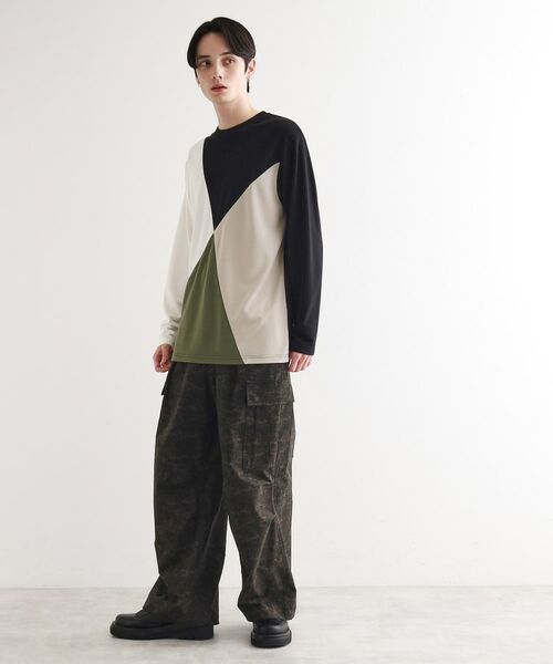 tk.TAKEO KIKUCHI / ティーケー タケオキクチ Tシャツ | 【UV／接触冷感】ナナメ切替アソートロンT | 詳細15