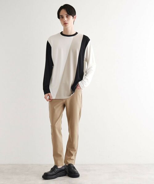 tk.TAKEO KIKUCHI / ティーケー タケオキクチ Tシャツ | 【UV／接触冷感】ナナメ切替アソートロンT | 詳細2
