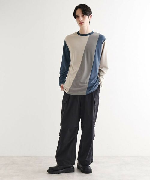 tk.TAKEO KIKUCHI / ティーケー タケオキクチ Tシャツ | 【UV／接触冷感】ナナメ切替アソートロンT | 詳細6