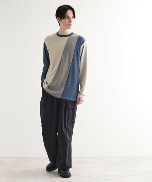 tk.TAKEO KIKUCHI / ティーケー タケオキクチ Tシャツ | 【UV／接触冷感】ナナメ切替アソートロンT | 詳細7