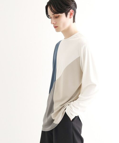 tk.TAKEO KIKUCHI / ティーケー タケオキクチ Tシャツ | 【UV／接触冷感】ナナメ切替アソートロンT | 詳細9