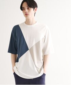 tk.TAKEO KIKUCHI / ティーケー タケオキクチ Tシャツ | 【UV、接触冷感】ナナメ切替アソートTシャツ