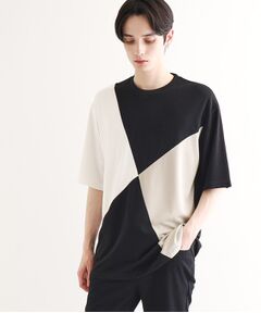 tk.TAKEO KIKUCHI / ティーケー タケオキクチ Tシャツ | 【UV、接触冷感】ナナメ切替アソートTシャツ